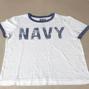 NWOT Navy Crop Top